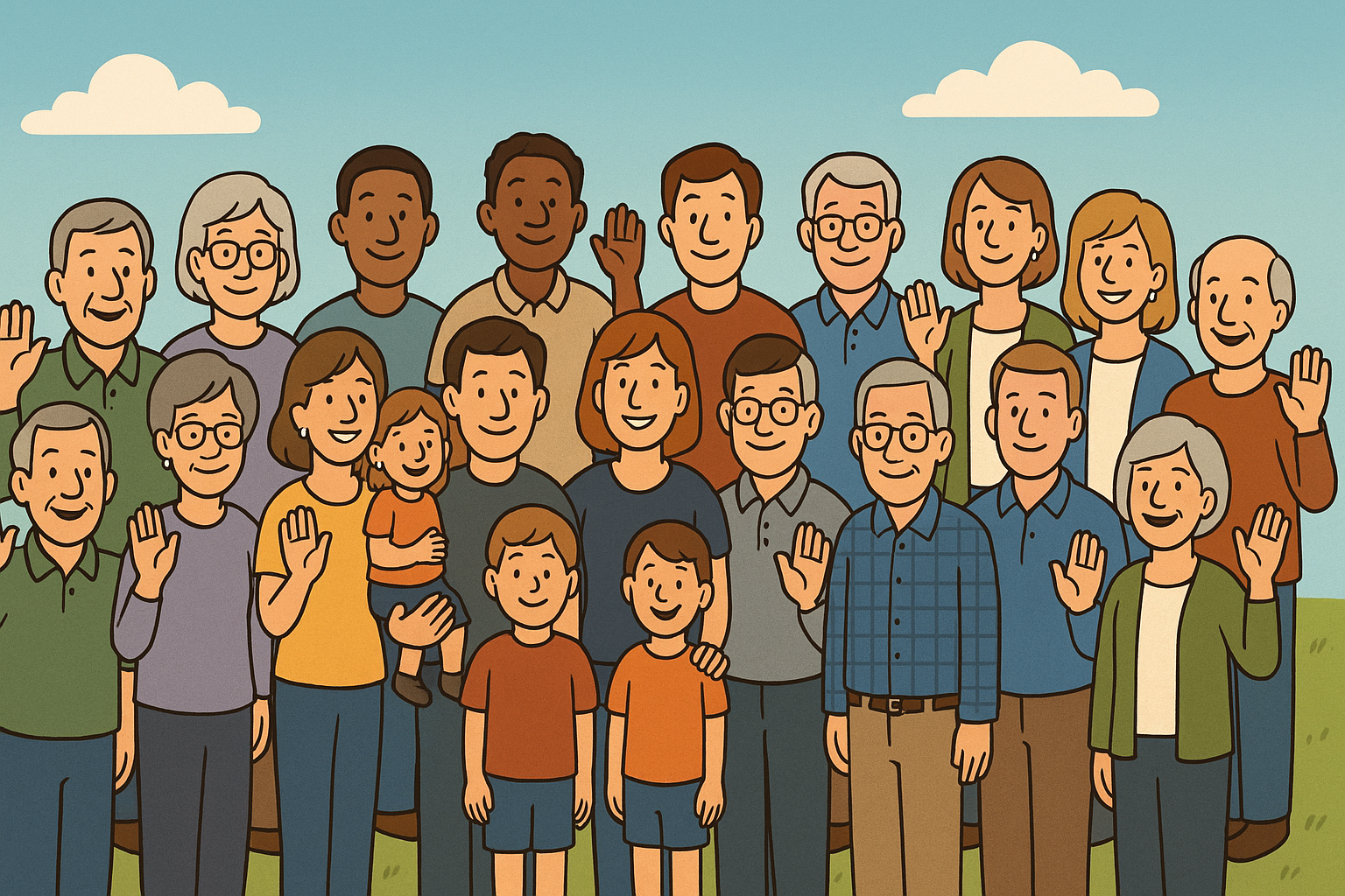 a friendly neighborhood of people